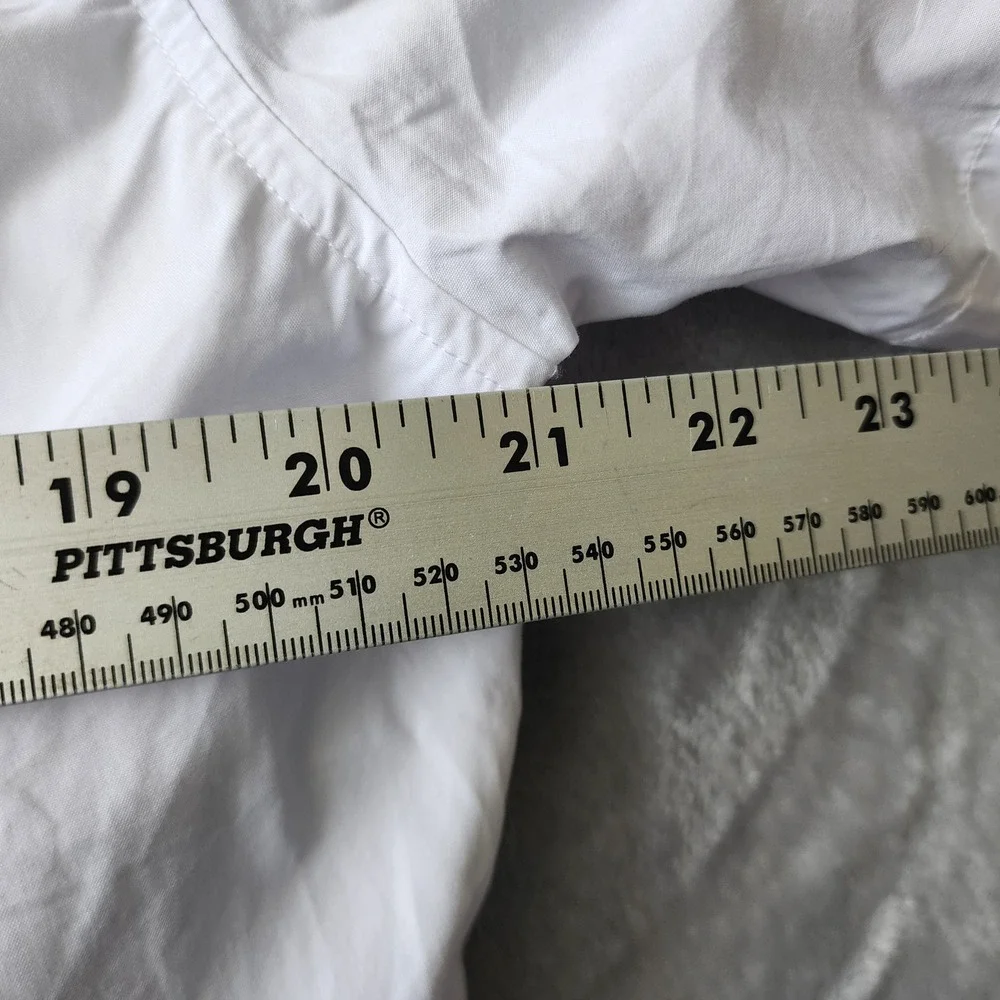 Madewell Shirt Womens Small Straight Hem Boxy Button White Cotton Poplin Top NWT - Picture 7 of 7